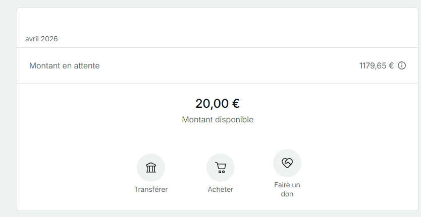 Vinted desktop — 1 179€ en attente